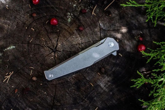 Нож складной Ruike P108-SF, cеребряно-синий