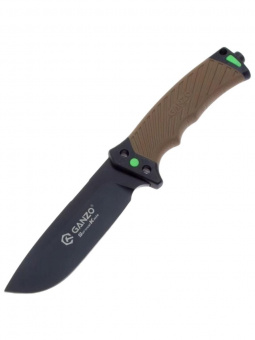 Нож Ganzo с паракордом G8012V2-DY коричневый
