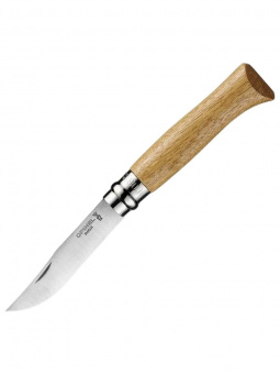 Нож Opinel №08 клинок 8,5см, нержавеющая сталь, рукоять дубовая (002021)