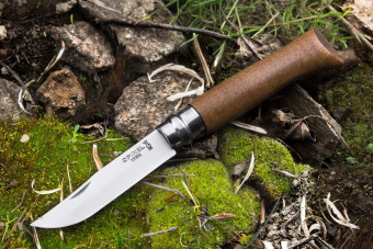 Нож Opinel №08 клинок 8,5см, нержавеющая сталь, рукоять ореховая (002022)