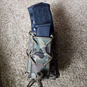 Комплект Подсумок под магазин АК + Подсумок под пистолетный магазин с креплением MOLLE Tactical Warrior, Мультикам