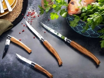 Нож филейный Opinel №08 клинок 8см, нержавеющая сталь, рукоять оливковое дерево (002563)