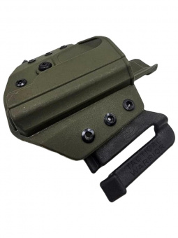 Комплект Кобура / Подсумок под 2 магазина для ПМ Tactical Warrior, Олива / Пятка ПМ +2 для штатной рукоятки - 2шт, Легальный Арсенал