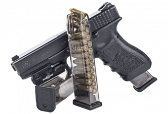 ETS 22-х Зарядный  (9mm) магазин Competition Legal (140mm) для Glock 17, 18, 19, 19x, 26, 34, 44