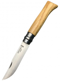 Нож Opinel №08 клинок 8,5см, нержавеющая сталь, рукоять дубовая (002021)