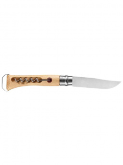 Нож Opinel №10 клинок 10см, нержавеющая сталь, рукоять бук, со штопором (002578)