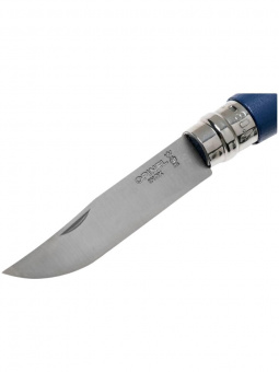 Нож Opinel №08 TREKKING клинок 8,5см, нержавеющая сталь, кожаный темляк, синий (002212)