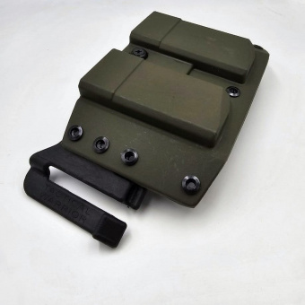 Комплект Подсумок под 2 магазина / Накладка на рукоятку для ПЯ Tactical Warrior, Олива / Пятка ПЯ +5 - 2шт, Легальный Арсенал
