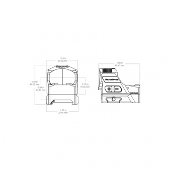 Прицел коллиматорный Frenzy Flex 24x29 MRT основание MOJ (SCRD-M76)