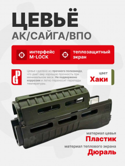 Цевье PUFGUN для АК/Сайга/ВПО, Хаки