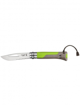 Нож Opinel №08 Outdoor Earth, нержавеющая сталь, зеленый (001715)