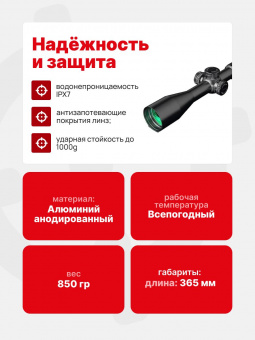 Оптический Прицел SwampFox WARHAWK 3-15x50 FFP Mil, Red